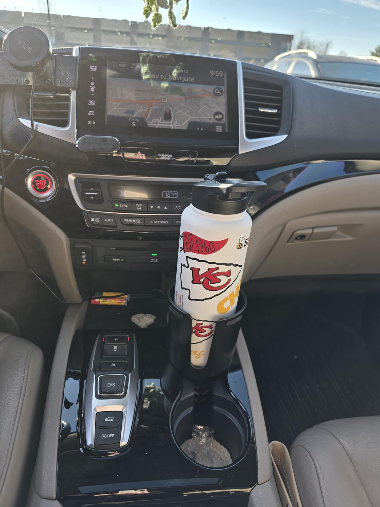 JOYTUTUS Upgraded Car Cup Holder Expander with Offset Base, Compatible YETI Ramblers, Hydro Flask, Large for Hold 18-40 oz Bottles and Mugs, Other in 3.4-3.8 inch customer photo 1