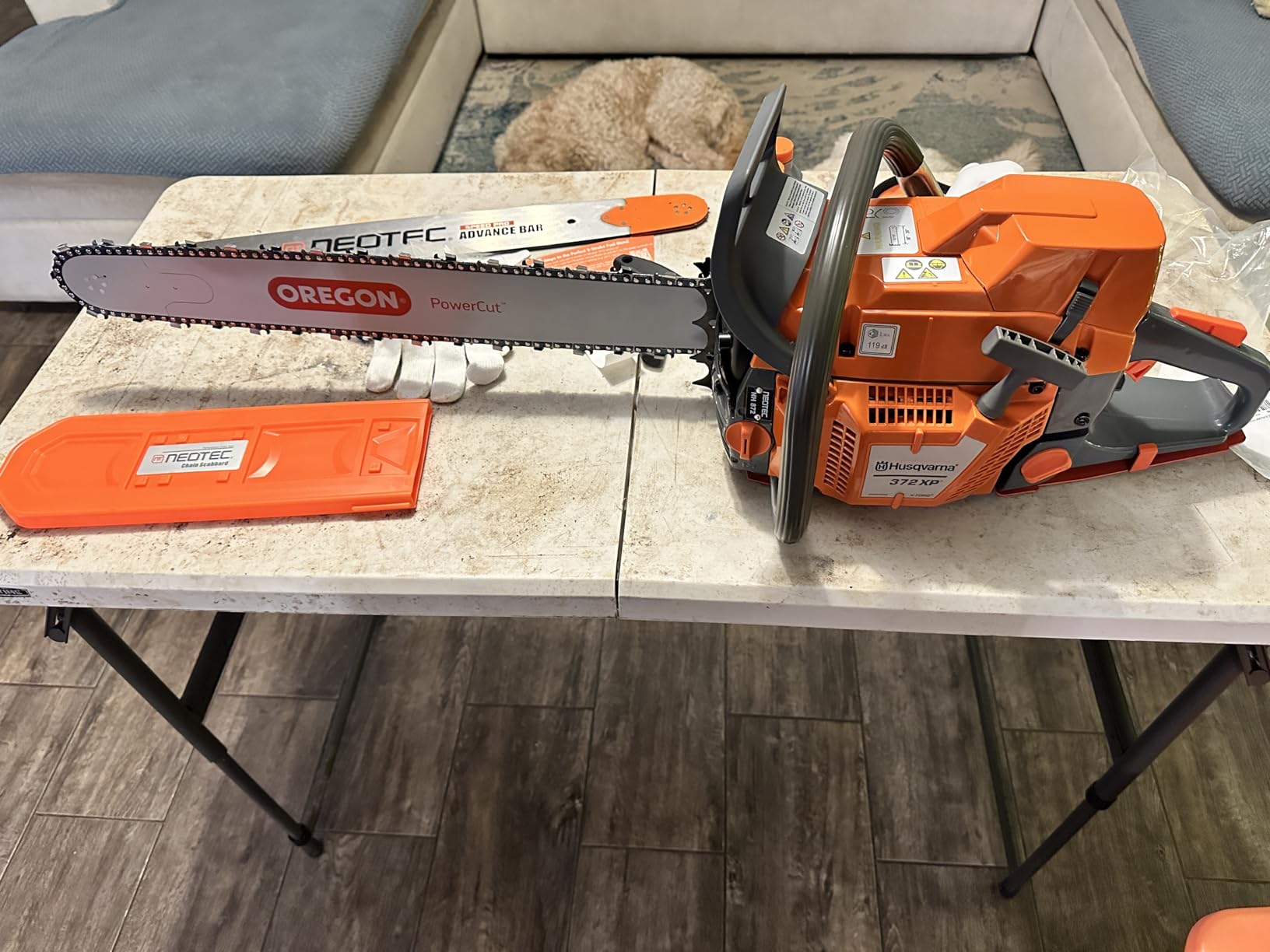 NEO-TEC NH872 24 Inch Gas Powered Chainsaw 71cc Gasoline Chain Saw Power Head 5.3HP Professional Chain Saw Gas All Parts Compatible with Husqvarna 372XP Motosierra De Gasolina for Heavy-duty Forestry customer photo 2