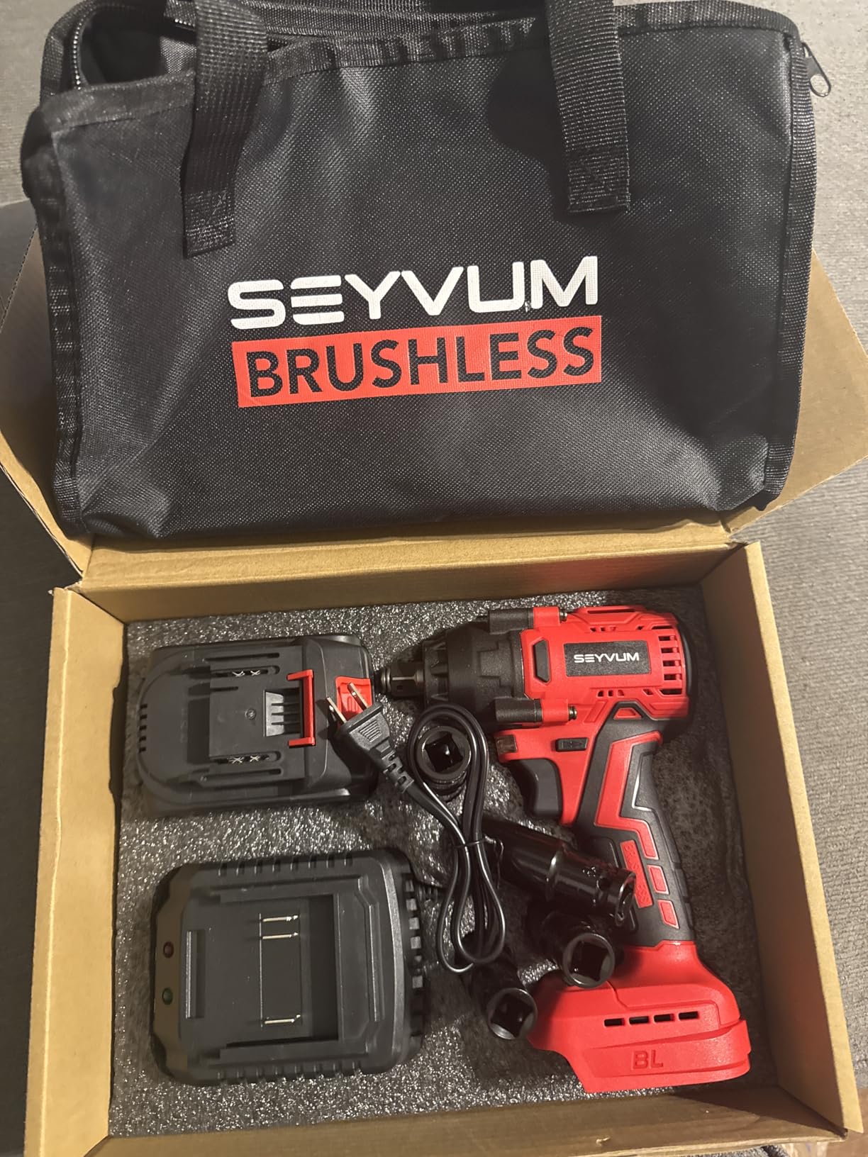 SEYVUM Impact Wrench, 1/2