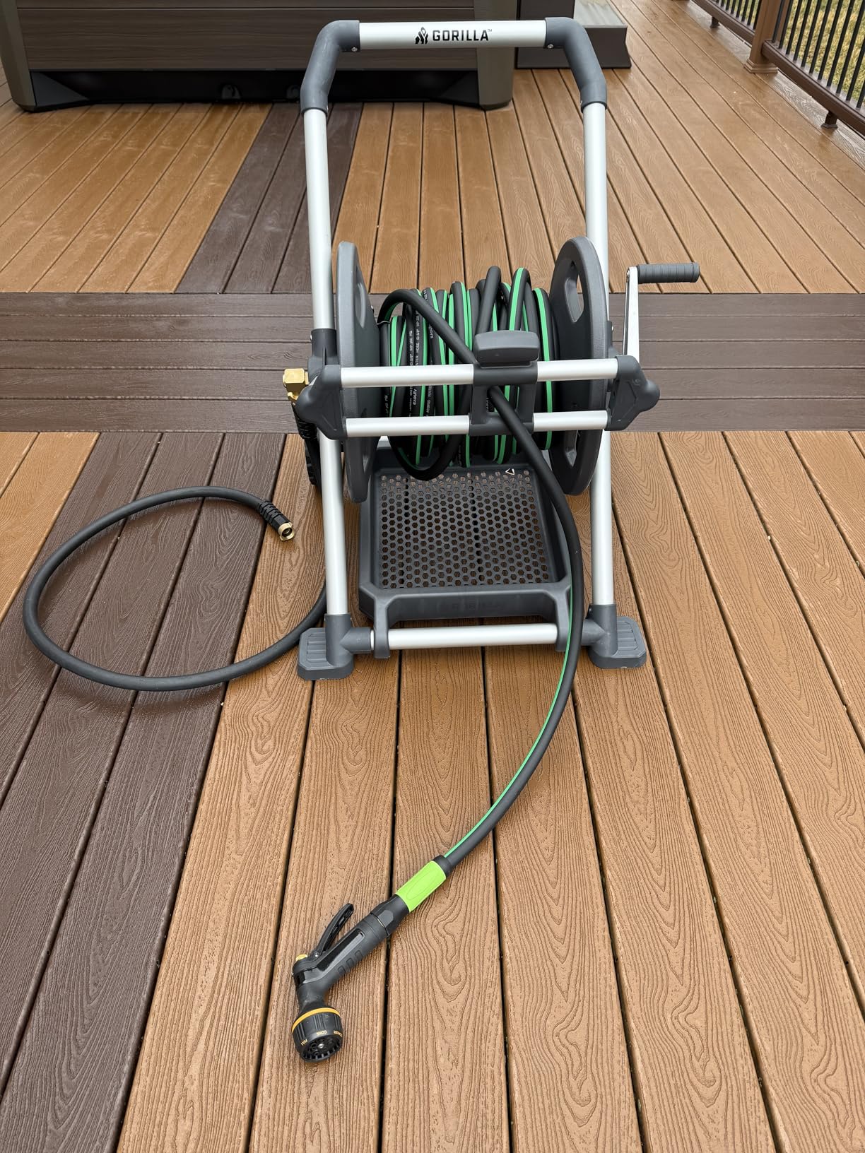 Gorilla 200' Aluminum Zero-Rust Upright Hose Reel customer photo 2