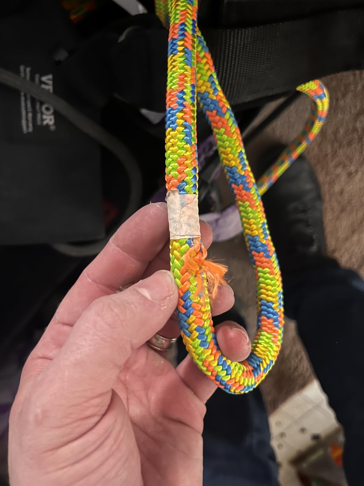 Pelican Rope Arborist Rope 11.8mm x 120Ft, USA Made High-Strength 24-Strands Static Climbing Rope - 7,000 lb Strength - Viper, Plain End customer photo 2