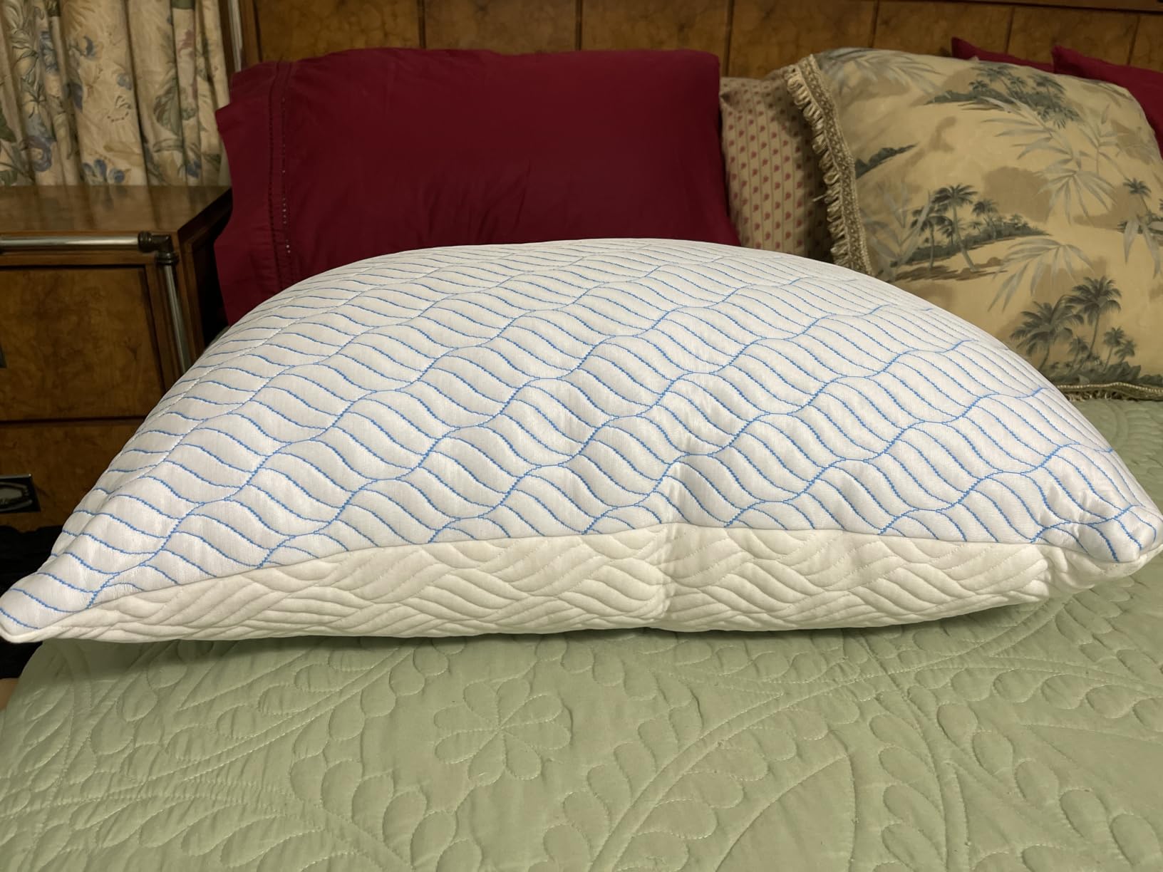 Cooling Pillows Queen Size Set of 2, Memory Foam Pillows with Zipper, Adjustable Firmness for Sleeping Cool Cold Pillow to Hot, Side, Back and Stomach Sleepers, 2 Pack, 20x30 customer photo 2
