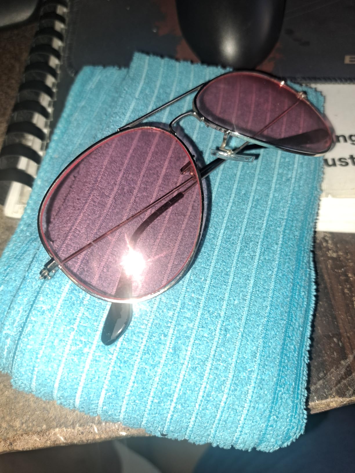SomniLight FL-41 Light Sensitivity Glasses for Florescent Light Sensitivity, Blue Light, and Migraines (Aviator Style) customer photo 1