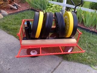 Yes4All 6 Pegs & 4 Barbell Storage Racks Load Up to 1190 LBS - Wall Mounted Weight Plate Tree & Barbell Holder customer photo 2