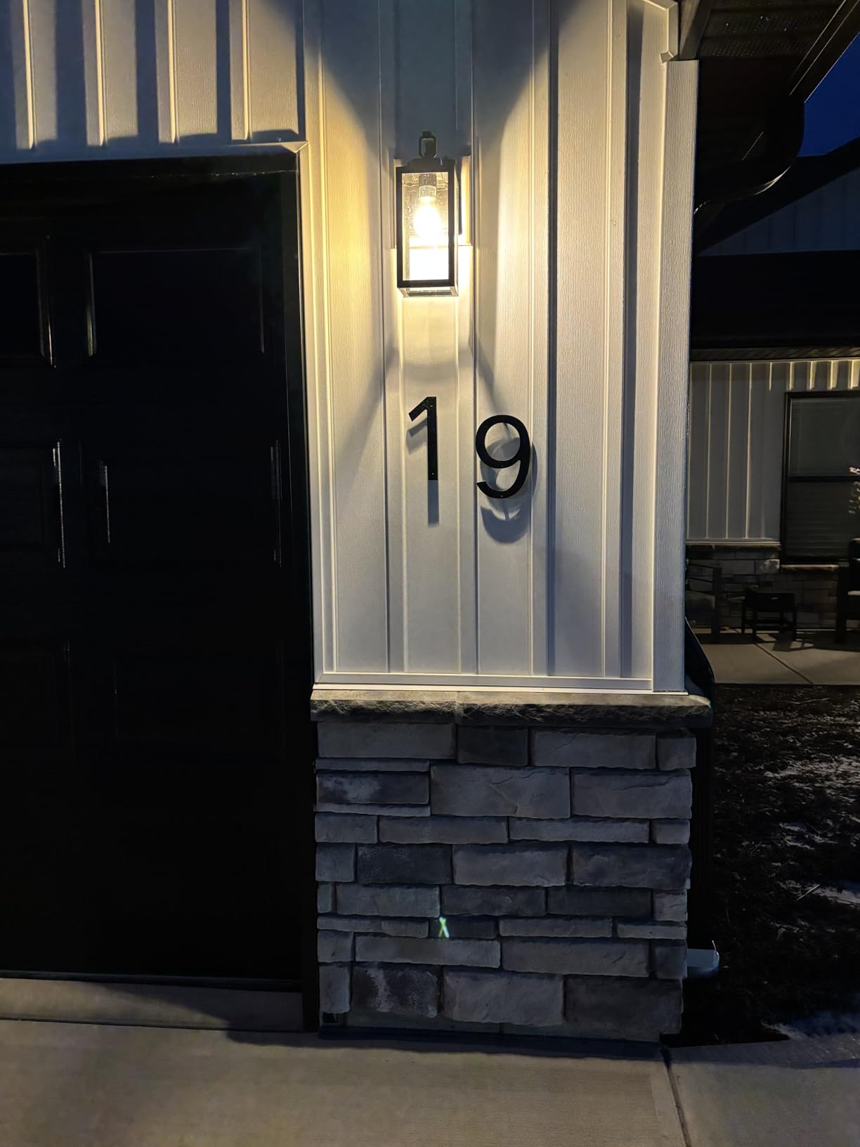 8 Inch Large Floating House Numbers, Black Modern House Number for Outside, Home Address Numbers for Outdoor Garage Gate Wall Street (1) customer photo 2