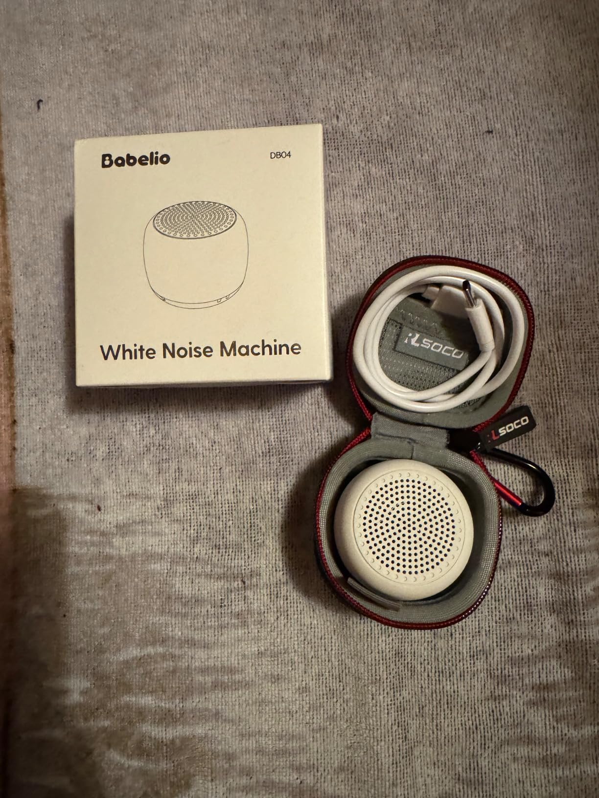 Babelio White Noise Sound Machine for Adults Kids Baby, Mini, 15 Non-looping Sounds, Timer, Memory Function, Easy to Pocket and Travel White customer photo 1