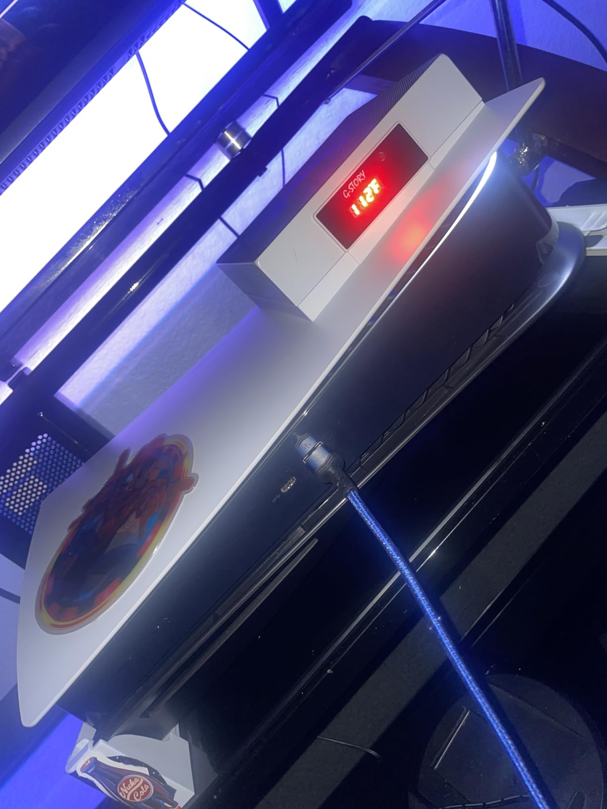 G-STORY PS5 Cooling Fan,PS5 Cooler System, Fan Speed Automactically Adjusted by Temperature(C/F), Low Noise, 3 Speed 1500/1750/2000RPM (140MM) with RGB LED (White) customer photo 1