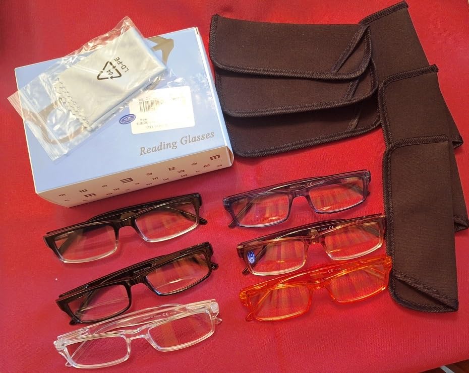 BIENCOOL 6 Pack Reading Glasses Traditional Frames for Men and Women Readers with Spring Loaded Hinges customer photo 2