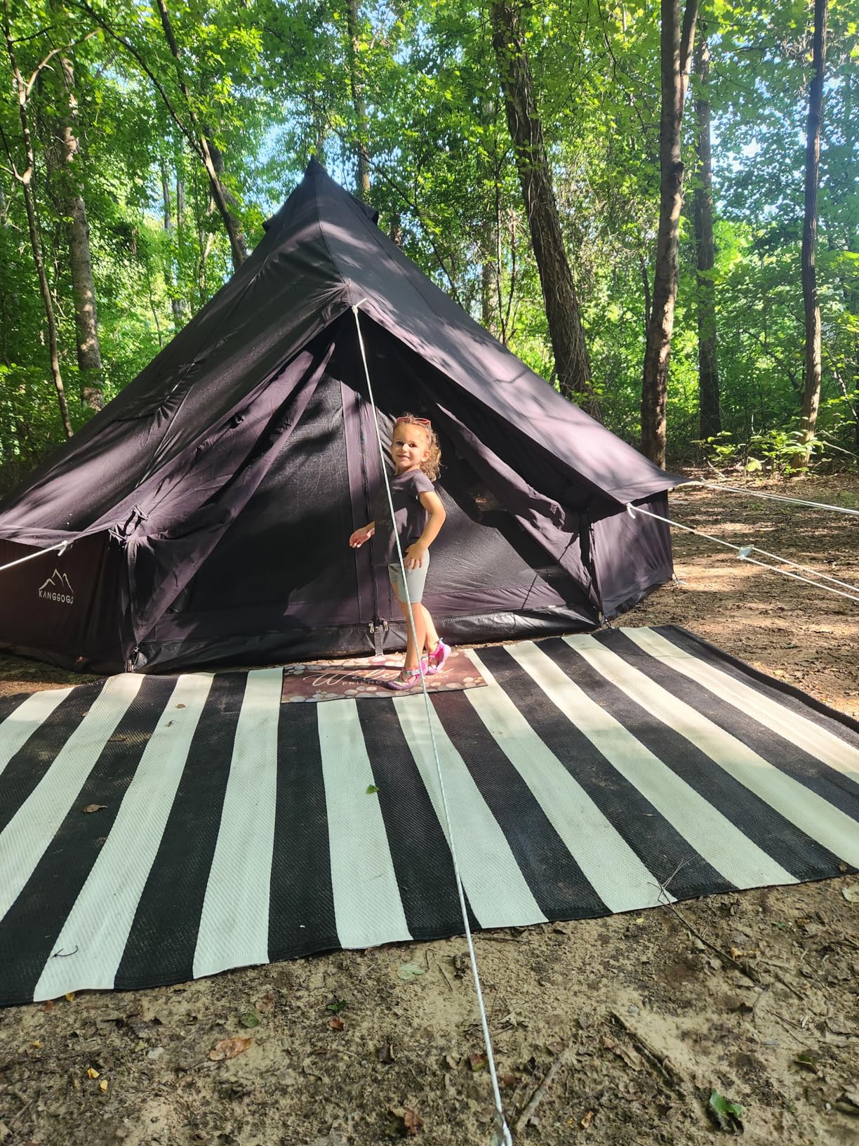 Cotton Canvas Tent Bell - Yurts Breathable and Windproof, Glamping for 6/8/10 Person Family Camping customer photo 2