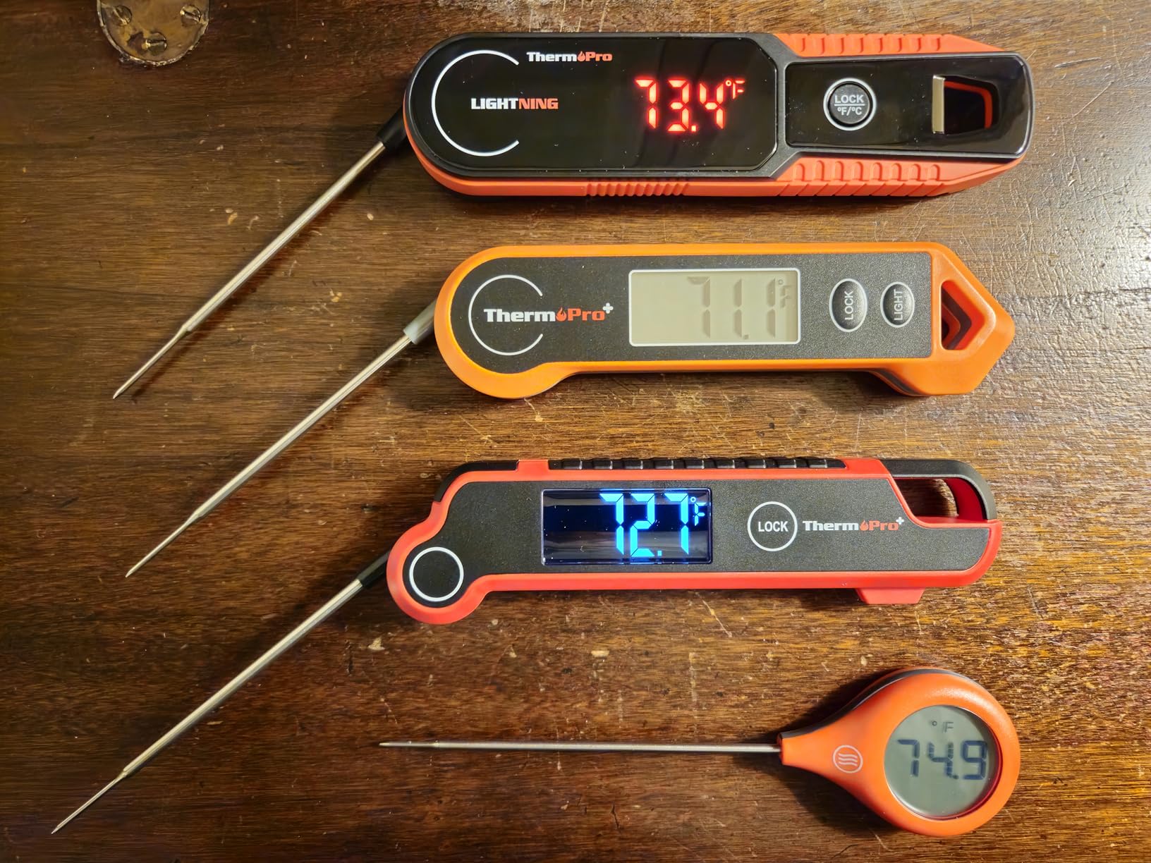ThermoPro Lightning 0.5 Sec Instant Read Meat Thermometer, Kitchen Food Thermometer with Auto Wake/Sleep/180 Rotating Display, IP67 Waterproof Cooking Thermometer for Oil Deep Fry Smoker BBQ Grill customer photo 1