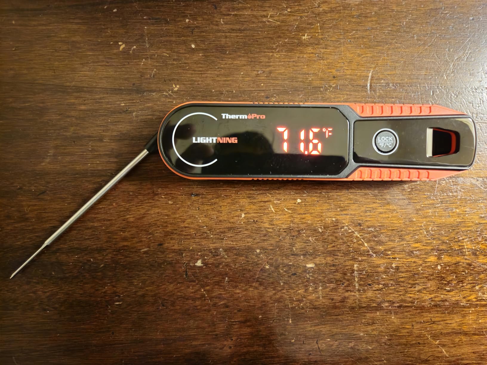 ThermoPro Lightning 0.5 Sec Instant Read Meat Thermometer, Kitchen Food Thermometer with Auto Wake/Sleep/180 Rotating Display, IP67 Waterproof Cooking Thermometer for Oil Deep Fry Smoker BBQ Grill customer photo 2