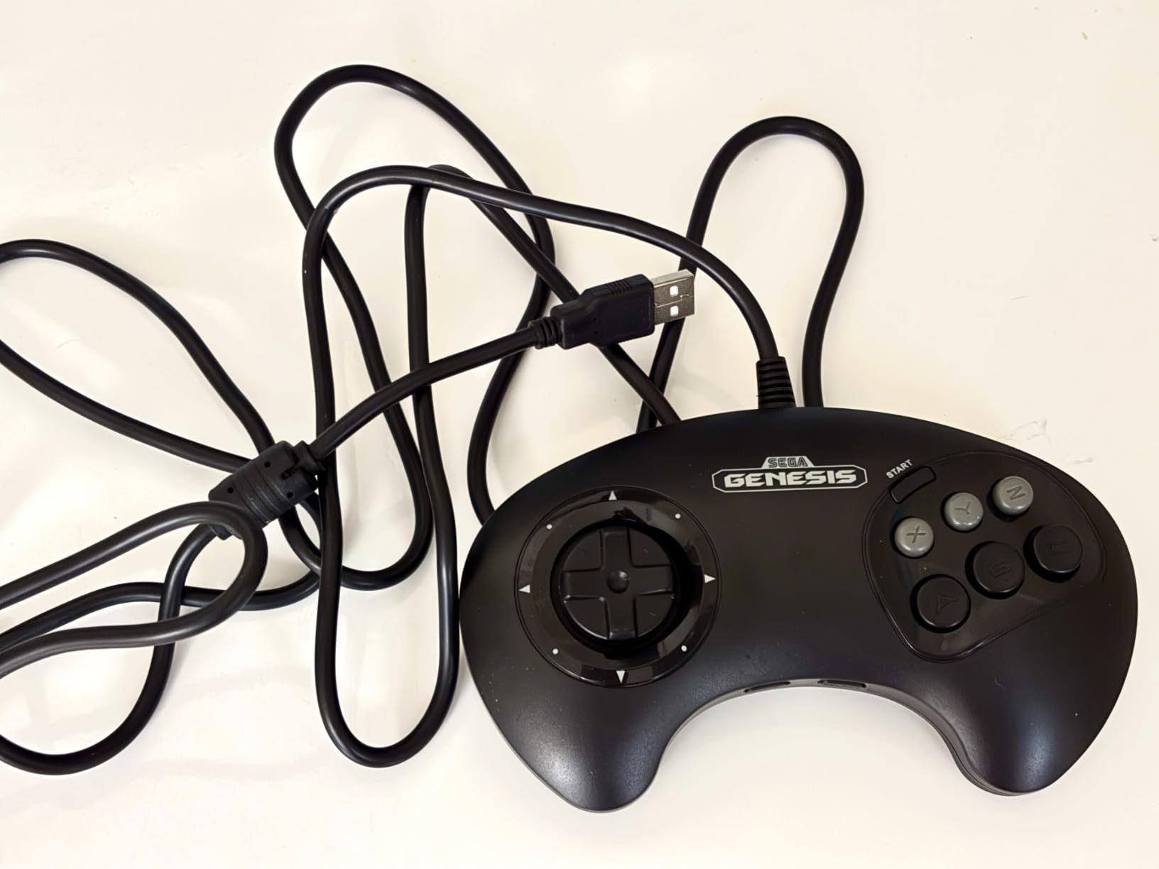 BIG6 USB Arcade Controller Pad for Sega Genesis Mini, Switch, PC, Mac, Steam, RetroPie, Raspberry Pi - USB Port - Black customer photo 1