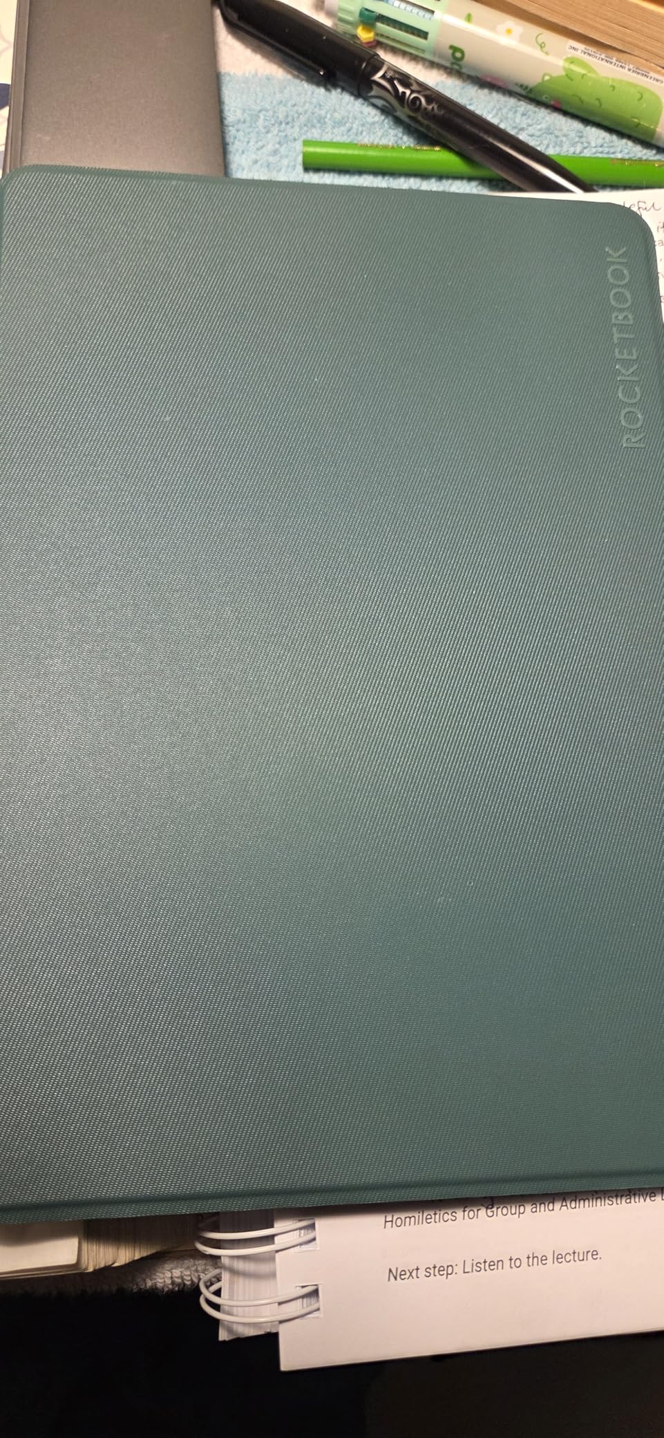 Rocketbook Pro Smart Reusable Notebook, Lined & Dotted Interchangeable Pages, For Work and Business Meetings, Letter Size 8.5x11, Green customer photo 2