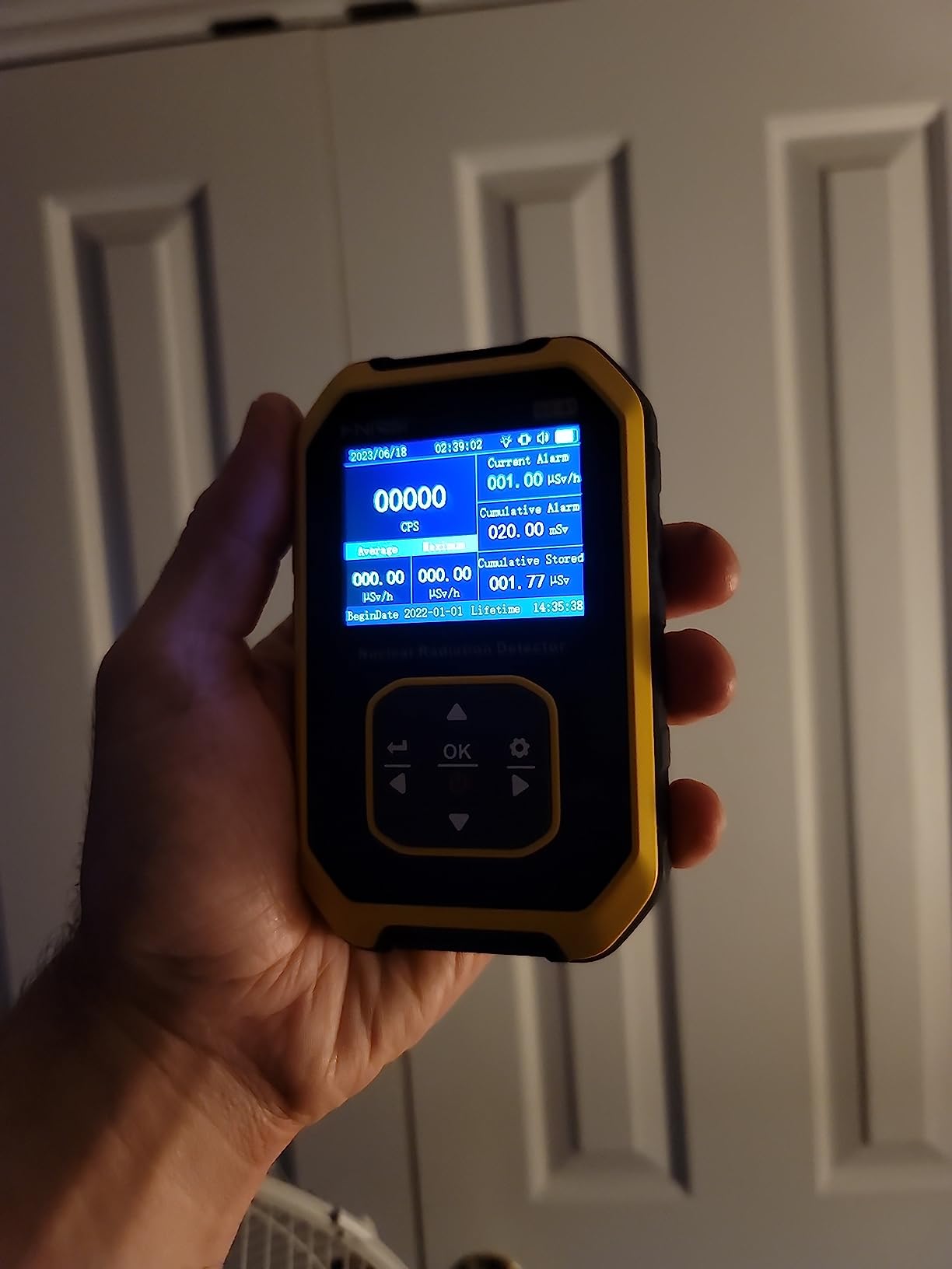 Geiger Counter Nuclear Radiation Detector - FNIRSI Radiation Dosimeter with LCD Display, Portable Handheld Beta Gamma X-ray Rechargeable Radiation Monitor Meter, 5 Dosage Units Switched customer photo 2