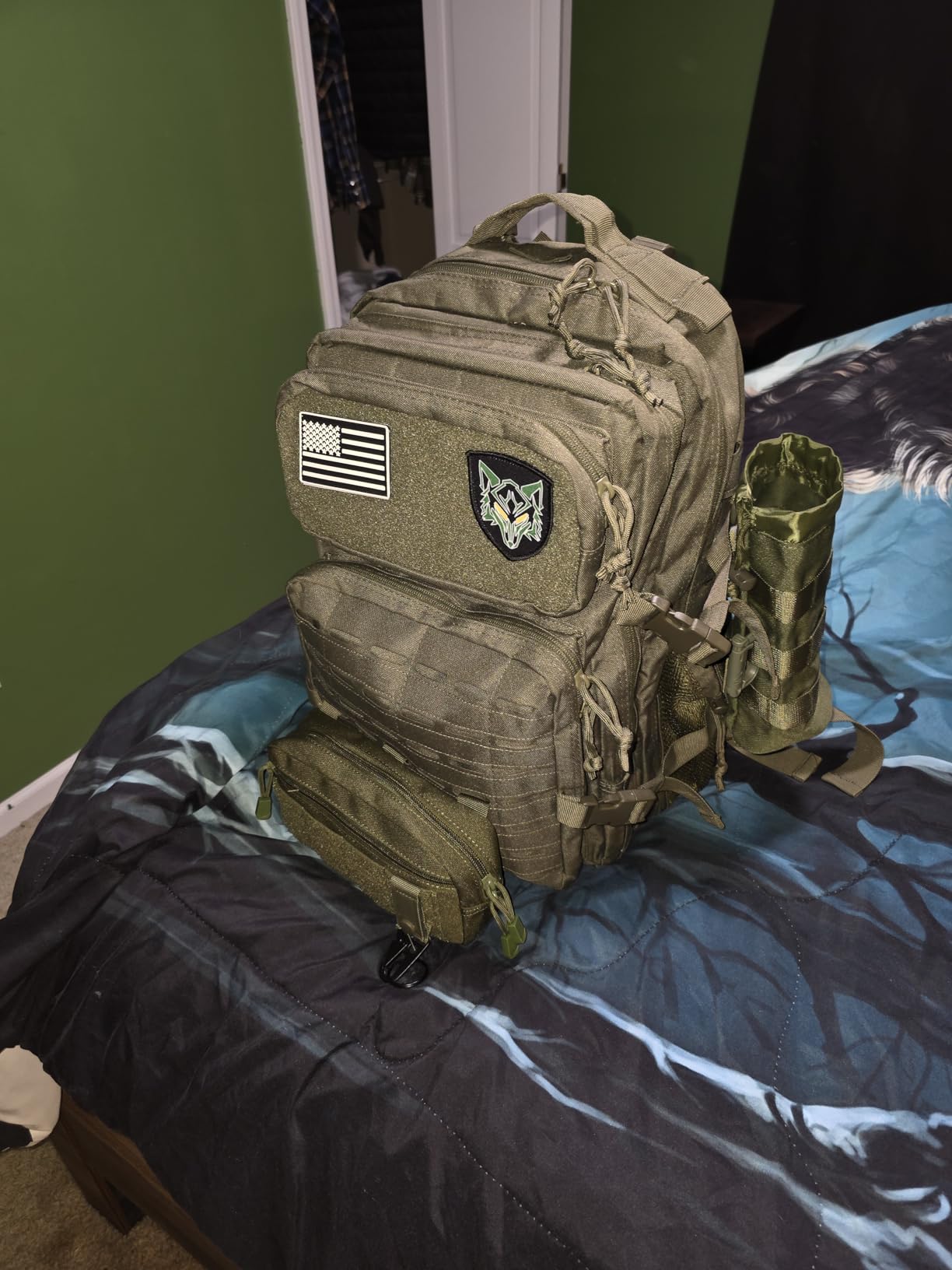 QT&QY 25L/45L Military Tactical Backpack For Men Molle Daypack 3 Day Bug Out Bag Hiking Rucksack With Bottle Holder customer photo 2