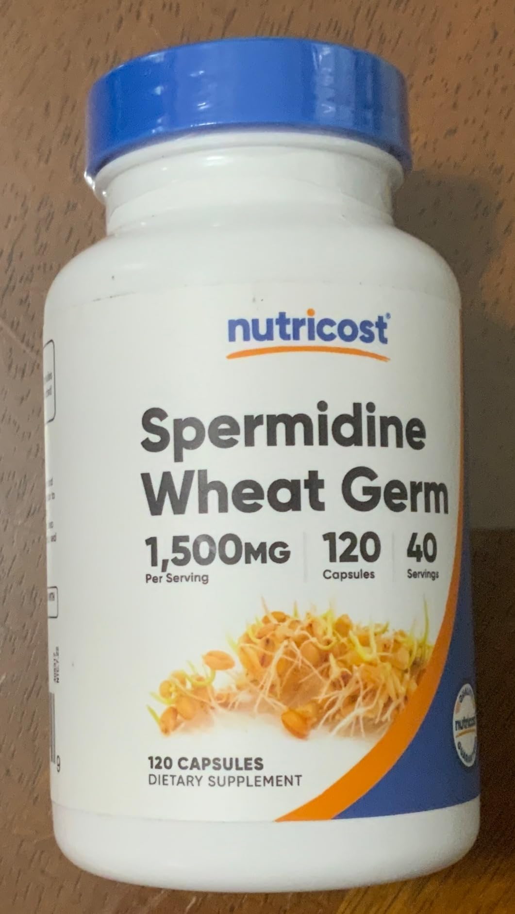Nutricost Spermidine Wheat Germ Extract Supplement, 1500mg Wheat Germ Extract, 120 Capsules - 15mg Equivalent Spermidine Per Serving, 40 Servings, Vegetarian and Non-GMO customer photo 1