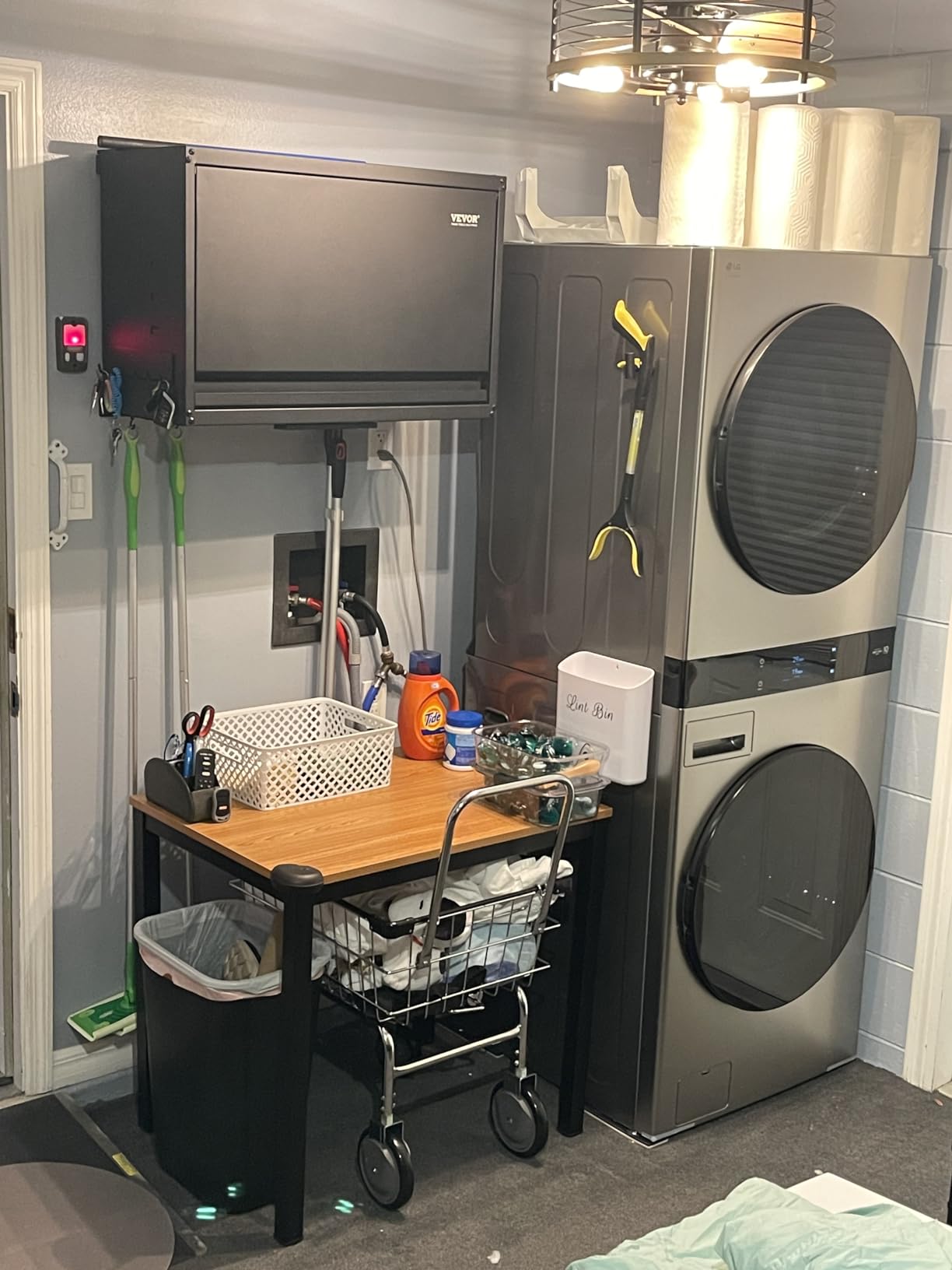 LG WashTower Stacked Smart Laundry Center 4.5 Cu.Ft. Front Load Washer & 7.4 Cu.Ft. Electric Dryer in Graphite Steel customer photo 1