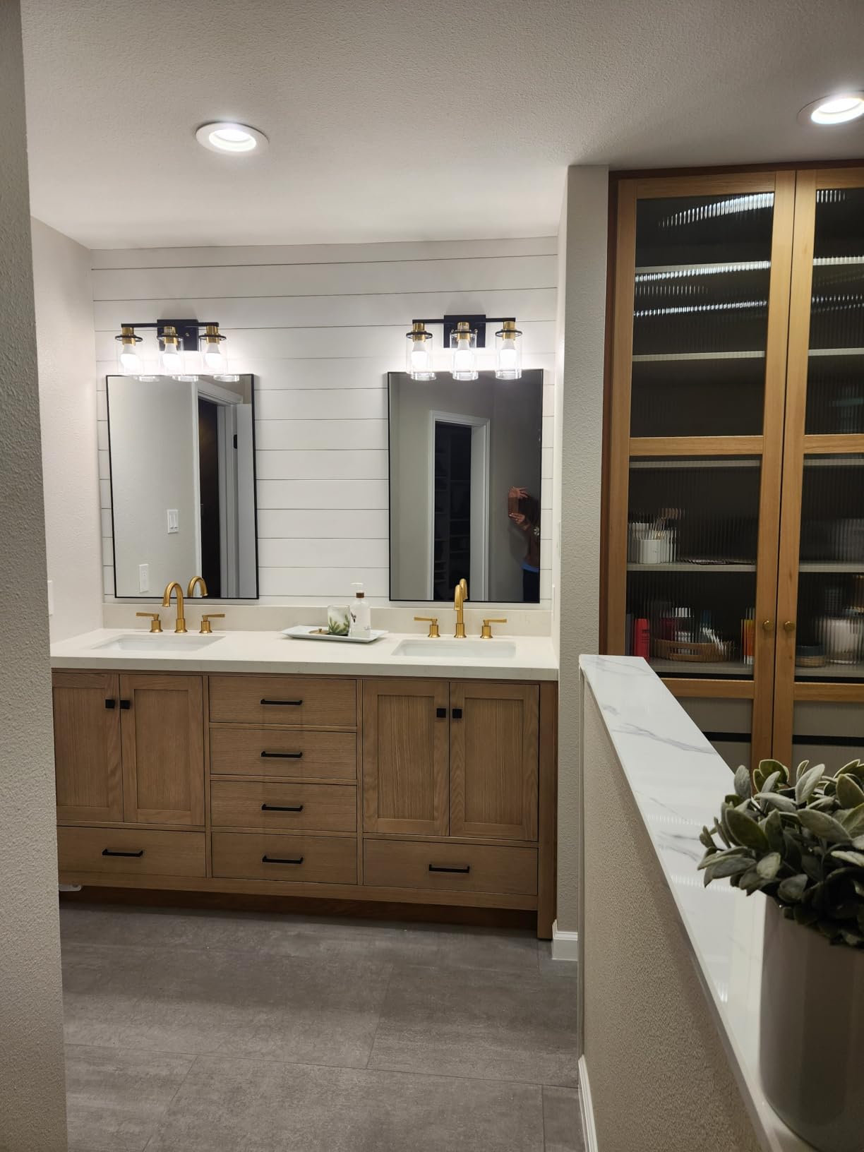 ARIEL Cambridge 72-inch Bathroom Vanity with Sink, Solid Wood, 2-inch Italian Carrara Marble Countertop, Double Rectangular Porcelain Sink, 4 Soft Closing Doors, 6 Dovetail Drawers, White customer photo 1