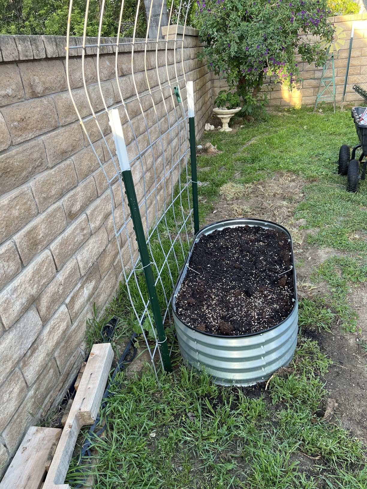 Plant & Plot Galvanized Raised Garden Beds Outdoor // 4x2x1 ft Planter Raised Bed for Gardening, Vegetables, Flowers // Large Metal Garden Box (Silver) // Patented Tool-Free Design customer photo 2