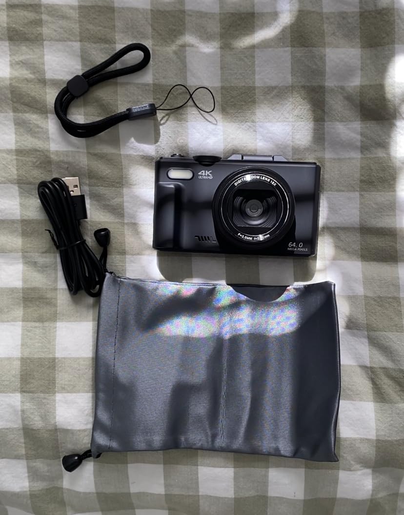 4K Digital Camera for Photography, 64MP Vlogging Camera for YouTube with 3