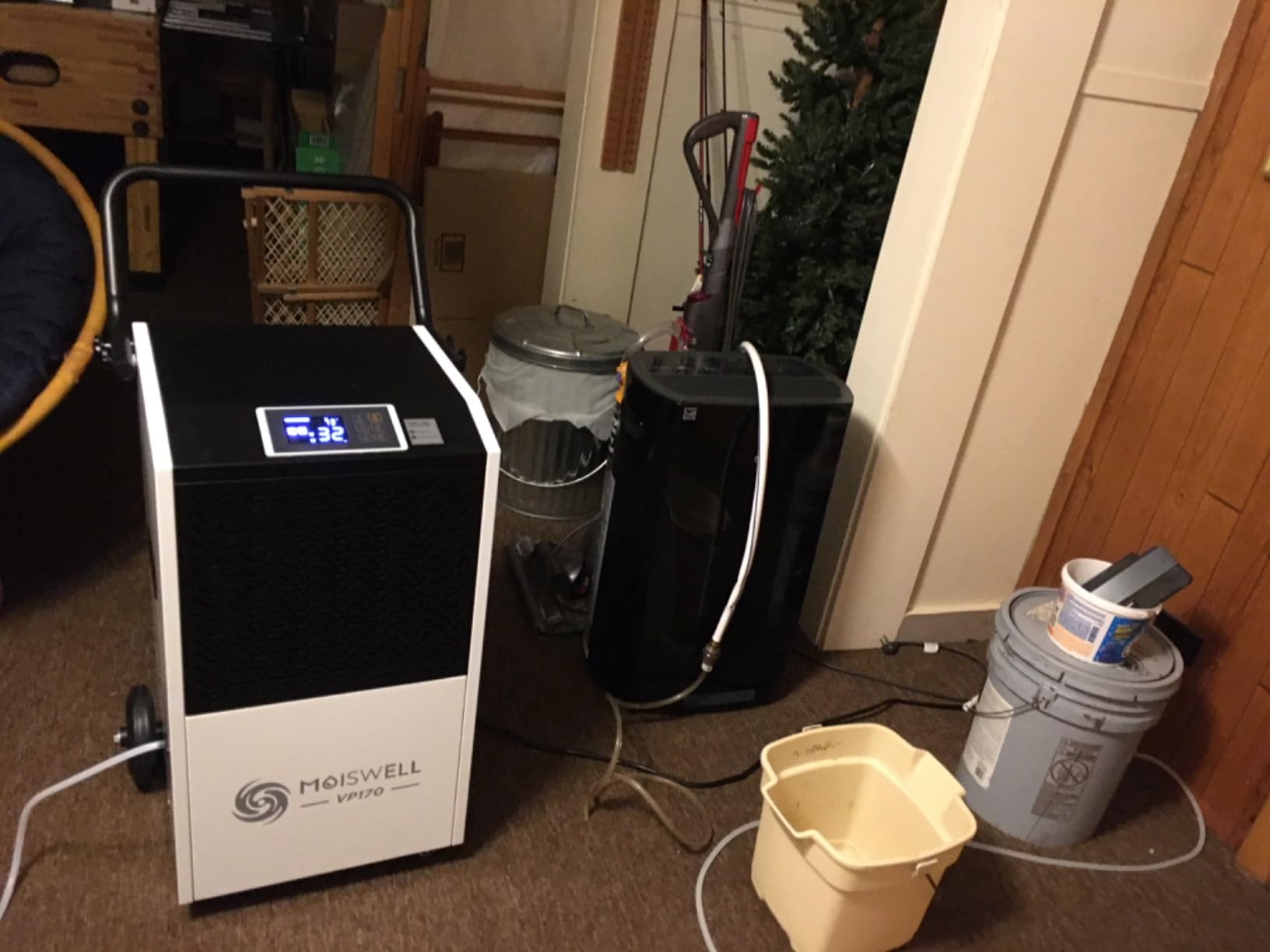 Moiswell 240 Pints Commercial Dehumidifier with Pump and Drain Hose for Basements and Large Spaces up to 8,500 Sq Ft, 5-Year Warranty customer photo 1