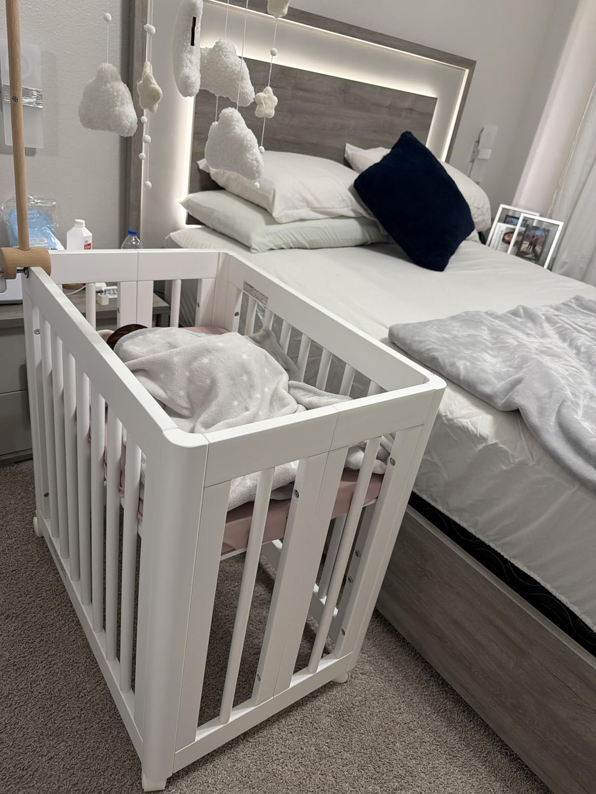 Babyletto Yuzu 8-in-1 Convertible Baby Crib - GREENGUARD Gold - Conversion Kits for Bassinet, Midi & Full-Size Convertible Crib to Toddler Bed, Daybed & Junior Baby Bed - 4 Mattress Heights - Walnut customer photo 1