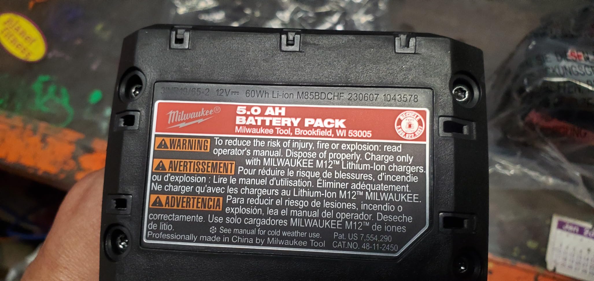Milwaukee 48-11-2450 12V Lithium-Ion High Output 5Ah Battery 2 Pack customer photo 2
