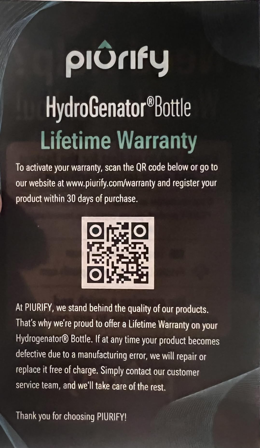 Hydrogen Water Bottle Generator - Up to 4100+ PPB Molecular Hydrogen Infusion - SPE/PEM Technology - Certified H2 Generator - Rechargeable - Extended Warranty - 10 oz (Black) customer photo 2