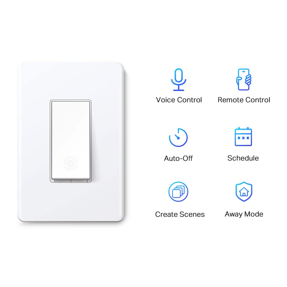 TP-Link Tapo Smart Light Switch, Single Pole, Neutral Wire Required, 2.4GHz Wi-Fi Light Switch Compatible with Alexa and Google Home, UL Certified, No Hub Required, White (Tapo S500) customer photo 2