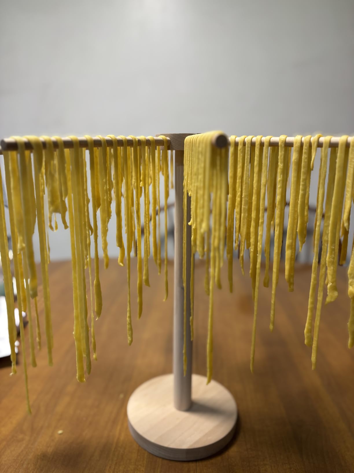 Pasta Drying Rack, Large Wood Pasta Rack Collapsible for Fresh Pasta Noodle Spaghetti Dryer Hanger Stand customer photo 2