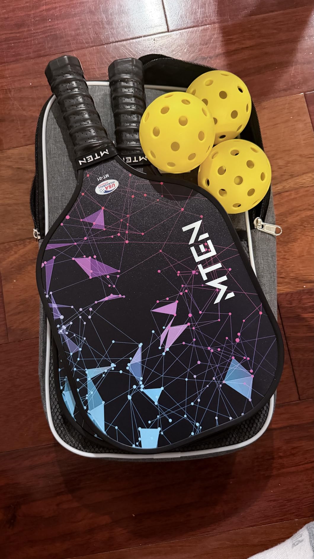 Pickleball Paddles Set of 2 or 4, or Single Paddle - USAPA Approved Fiberglass Surface Pickleball Rackets Set for Men & Women customer photo 2