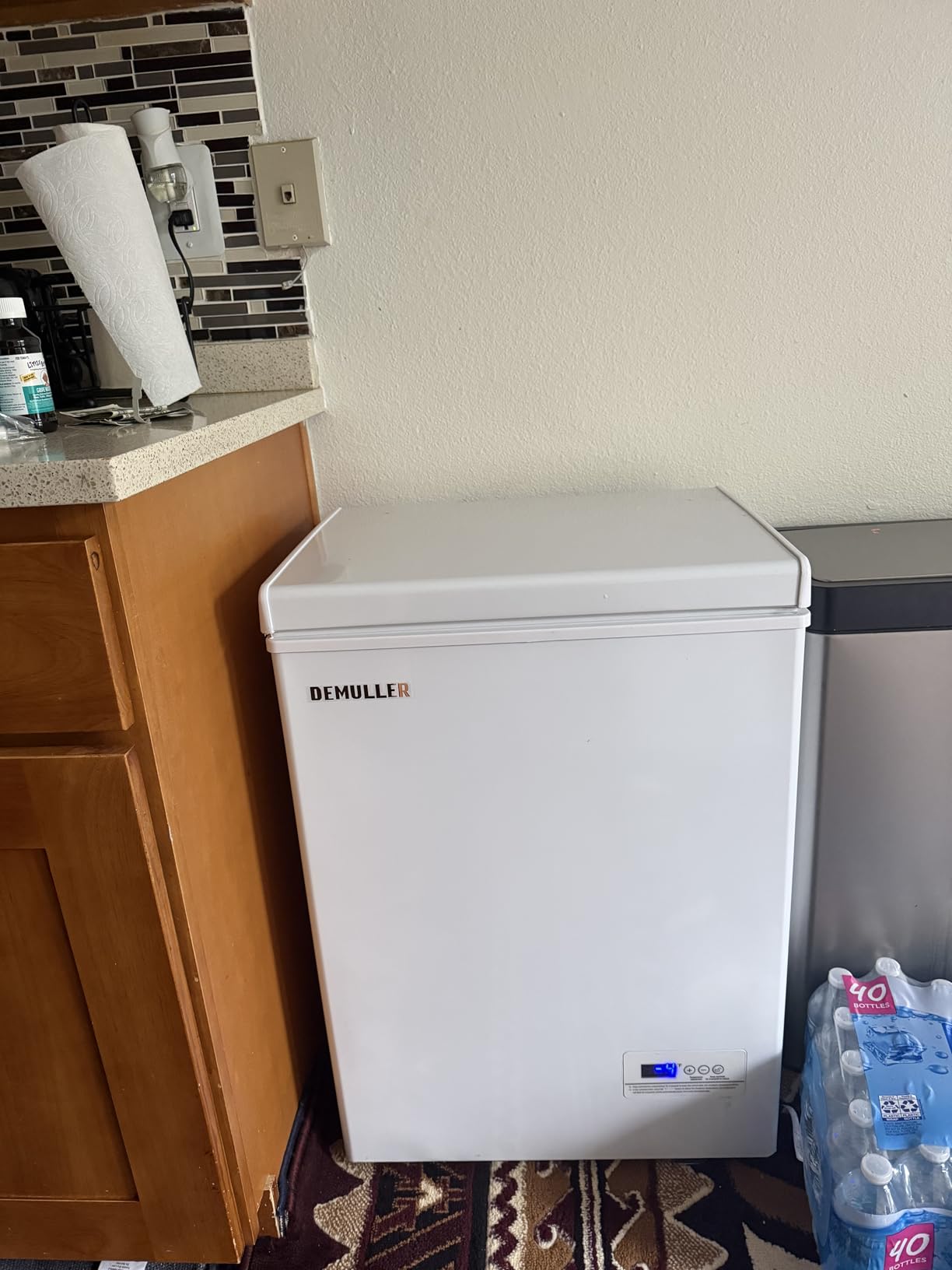 Chest Freezer Small Deep Freeezer with 2 Removable Baskets, Compact Freezer with Digital Control Panel accurate to 1 ℉, Mini Freezer for Homes Garages Basements White customer photo 1