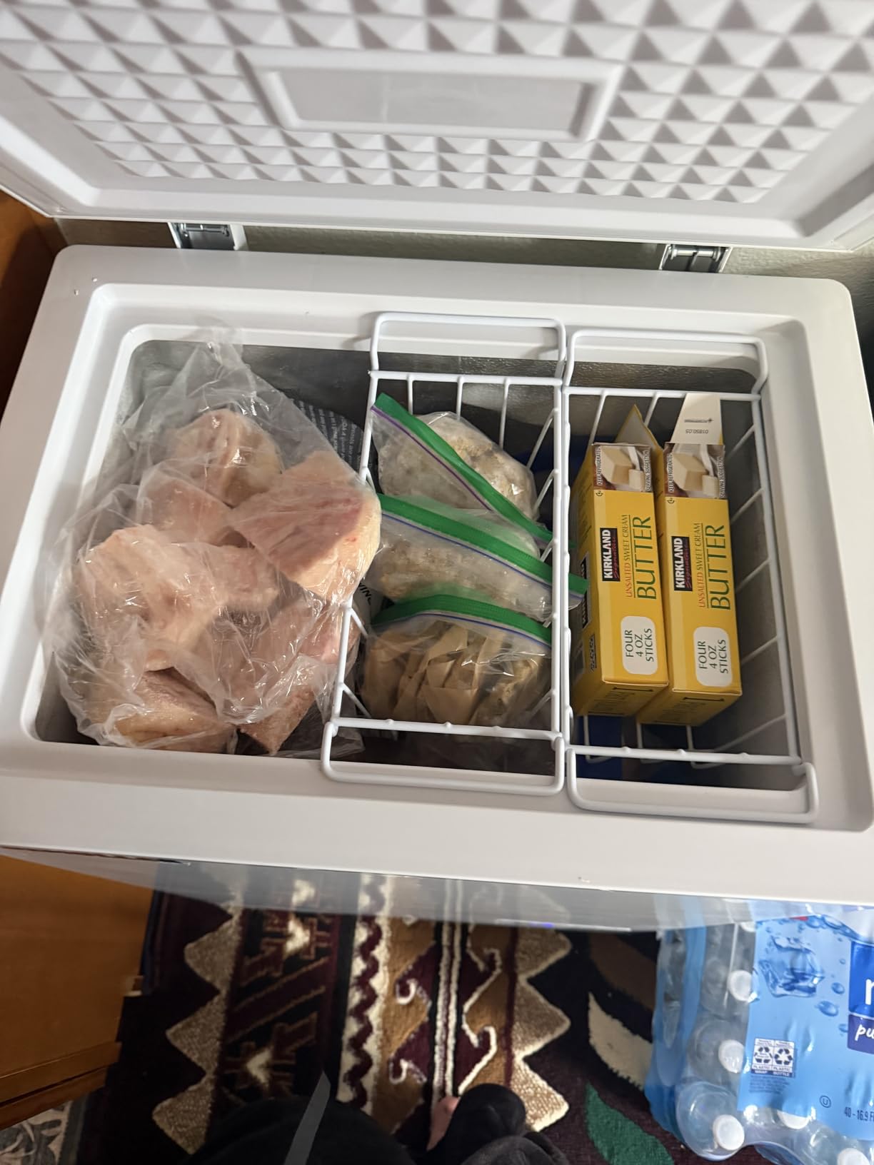 Chest Freezer Small Deep Freeezer with 2 Removable Baskets, Compact Freezer with Digital Control Panel accurate to 1 ℉, Mini Freezer for Homes Garages Basements White customer photo 2