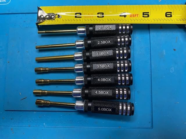 RC Tools Kit 7PCS Hex Nut Screwdriver Set with 5.0/4.5/4.0/3.5/3.0/2.5/2.0 Box Hobby Tools Hexagon Nut Wrench Repair Tools Compatible with SCX24 Traxxas Redcat RC Cars Trucks customer photo 1