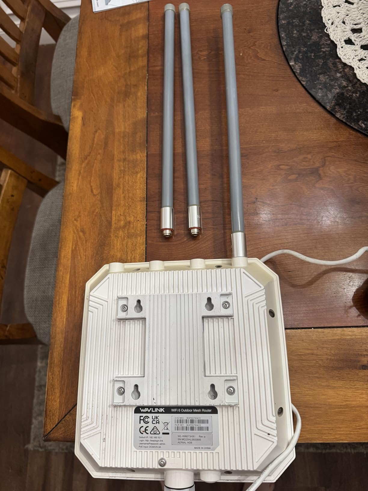 WAVLINK AX1800 Outdoor WiFi 6 Extender, IP67 Weatherproof Outdoor Access Point, High Power Long Range WiFi Extender Signal Booster, 4x8dBi Antennas, Compatible Starlink for Farm, Yard, RV, Campsite customer photo 1