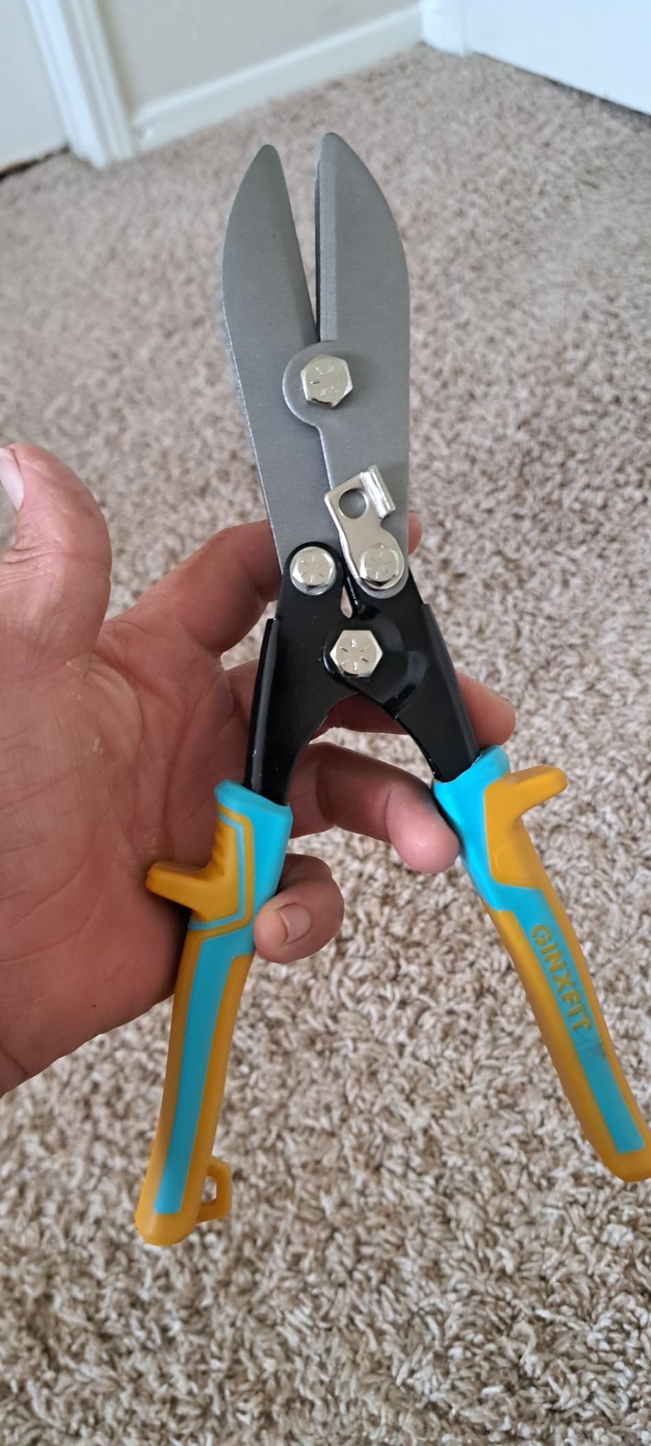 5 Blade Sheet Metal Hand Crimper Downspout Crimper for Venting Work/Ductwork/HVAC Stove Pipe, Crimping 20ga Steel and 28ga Stainless Steel customer photo 1