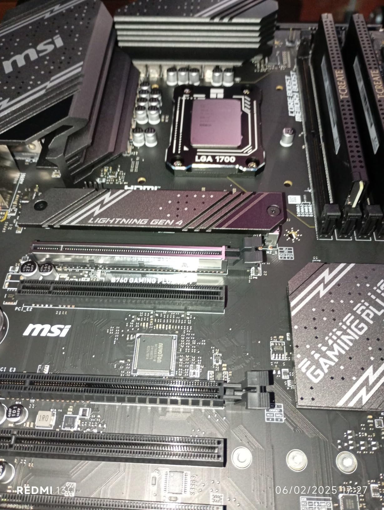 B760 Gaming Plus WiFi Gaming Motherboard (Supports 12th/13th/14th Gen Intel Processors, LGA 1700, DDR5, PCIe 4.0, M.2, 2.5Gbps LAN, USB 3.2 Gen2, HDMI/DP, Wi-Fi 6E, Bluetooth 5.3, ATX) customer photo 1