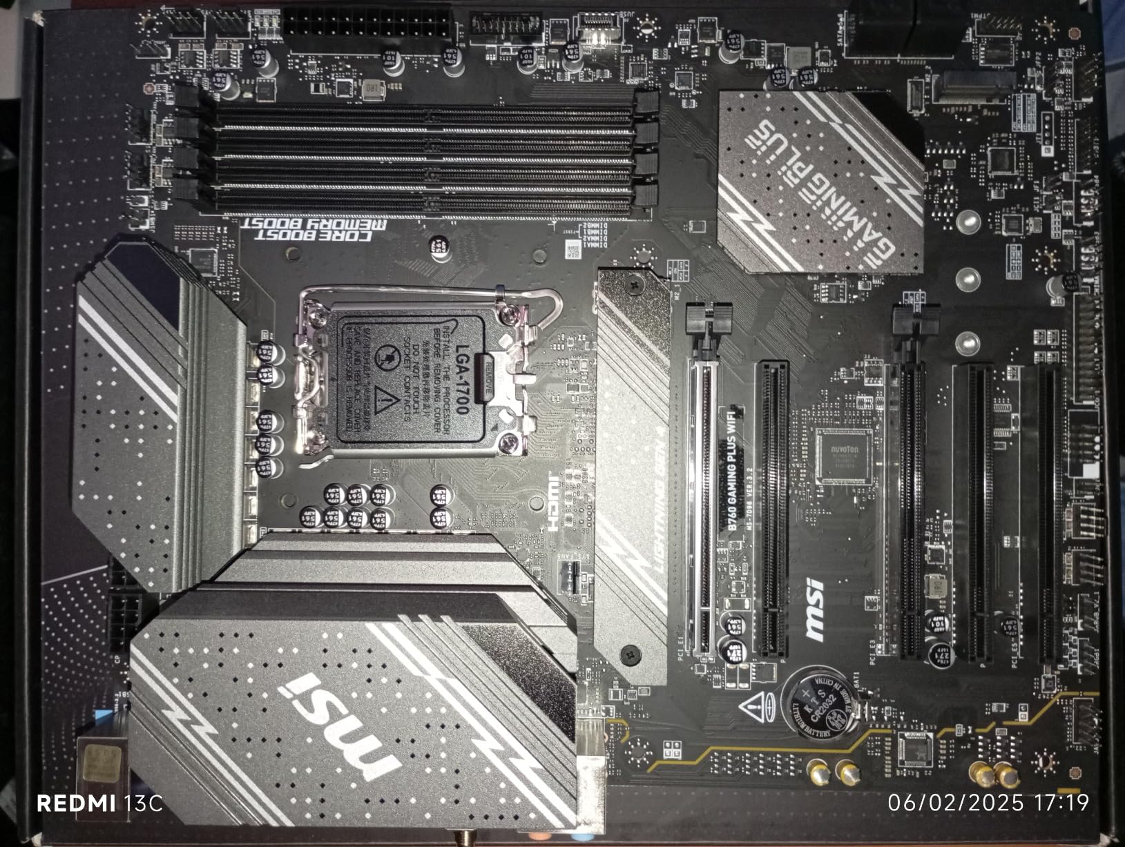 B760 Gaming Plus WiFi Gaming Motherboard (Supports 12th/13th/14th Gen Intel Processors, LGA 1700, DDR5, PCIe 4.0, M.2, 2.5Gbps LAN, USB 3.2 Gen2, HDMI/DP, Wi-Fi 6E, Bluetooth 5.3, ATX) customer photo 2