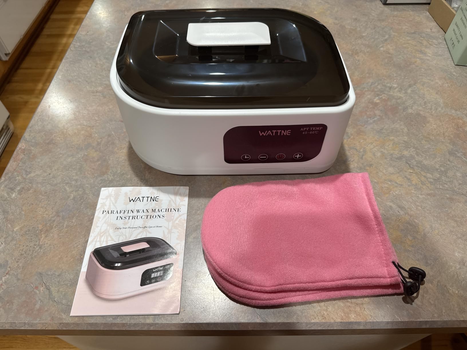 Paraffin Wax Machine for Hand and Feet -Paraffin Wax Warmer Moisturizing Kit Auto-time and Keep Warm Paraffin Hand Wax Machine for Arthritis (Pink) customer photo 1