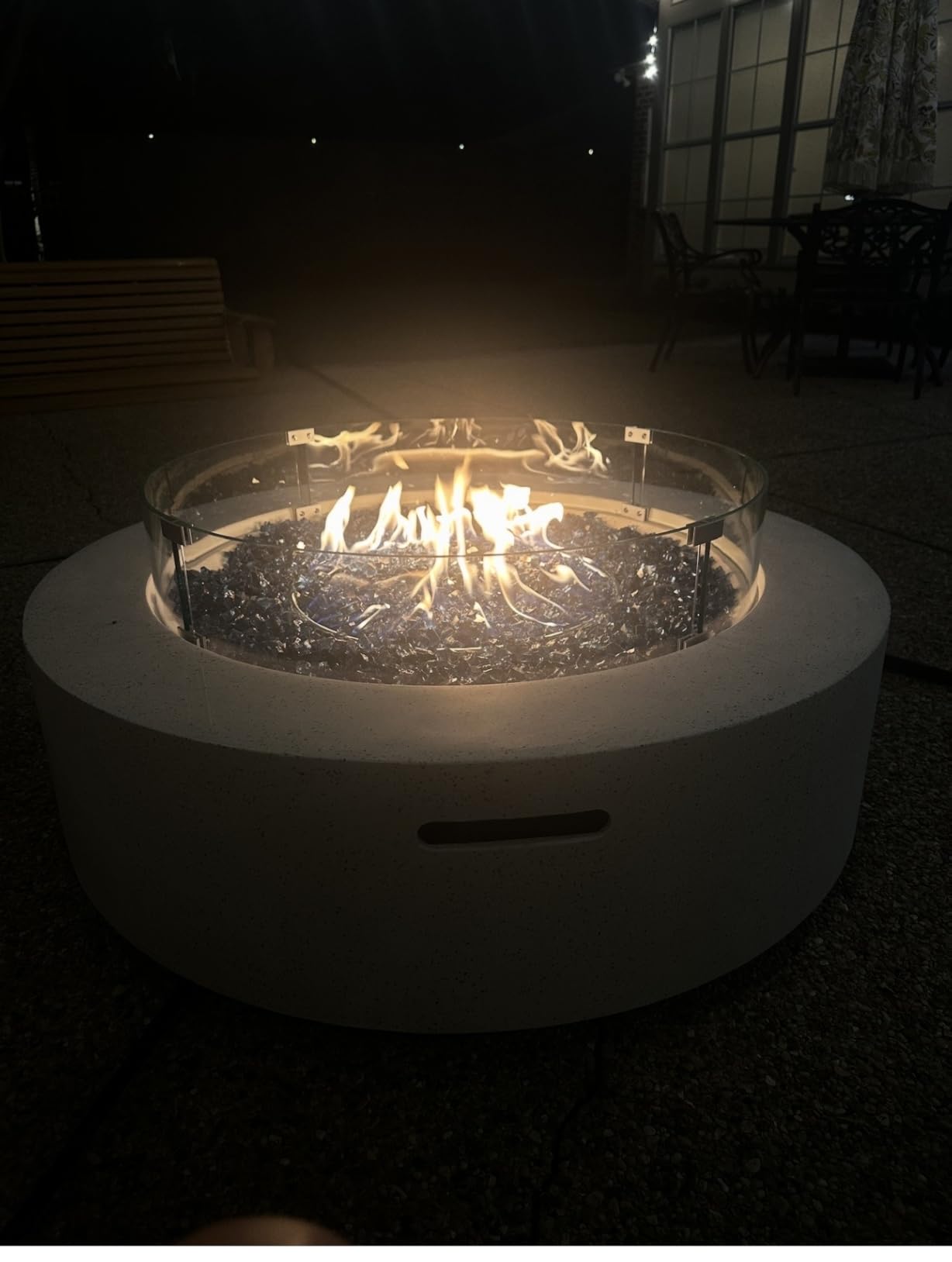 COSIEST 2-Piece Outdoor Propane Firepit Table Set w Tank Table, 42