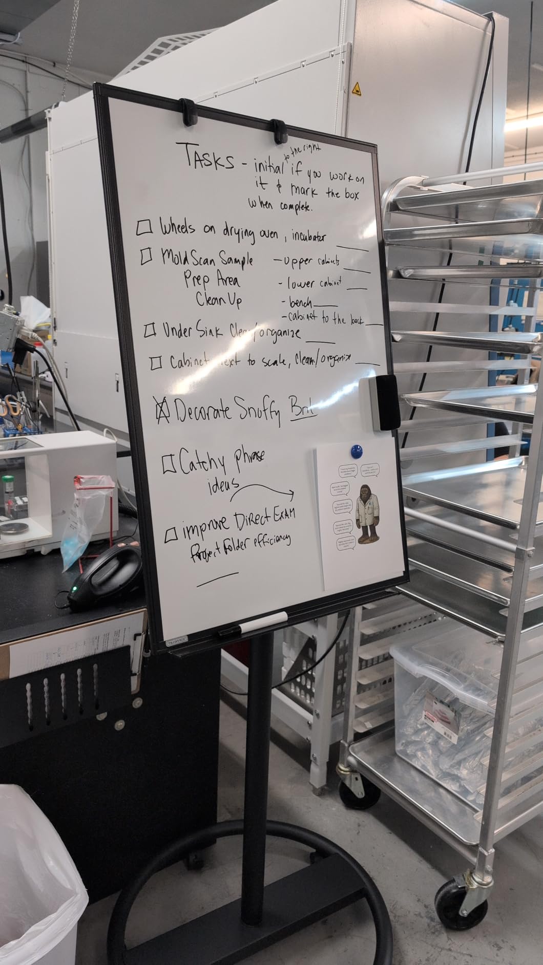 TSJ OFFICE Mobile Whiteboard Standing - 36 X 24 Inches Magnetic Rolling White Board, Height Adjustable Dry Erase Board on Wheels with Flip Chart Hooks, Black customer photo 2