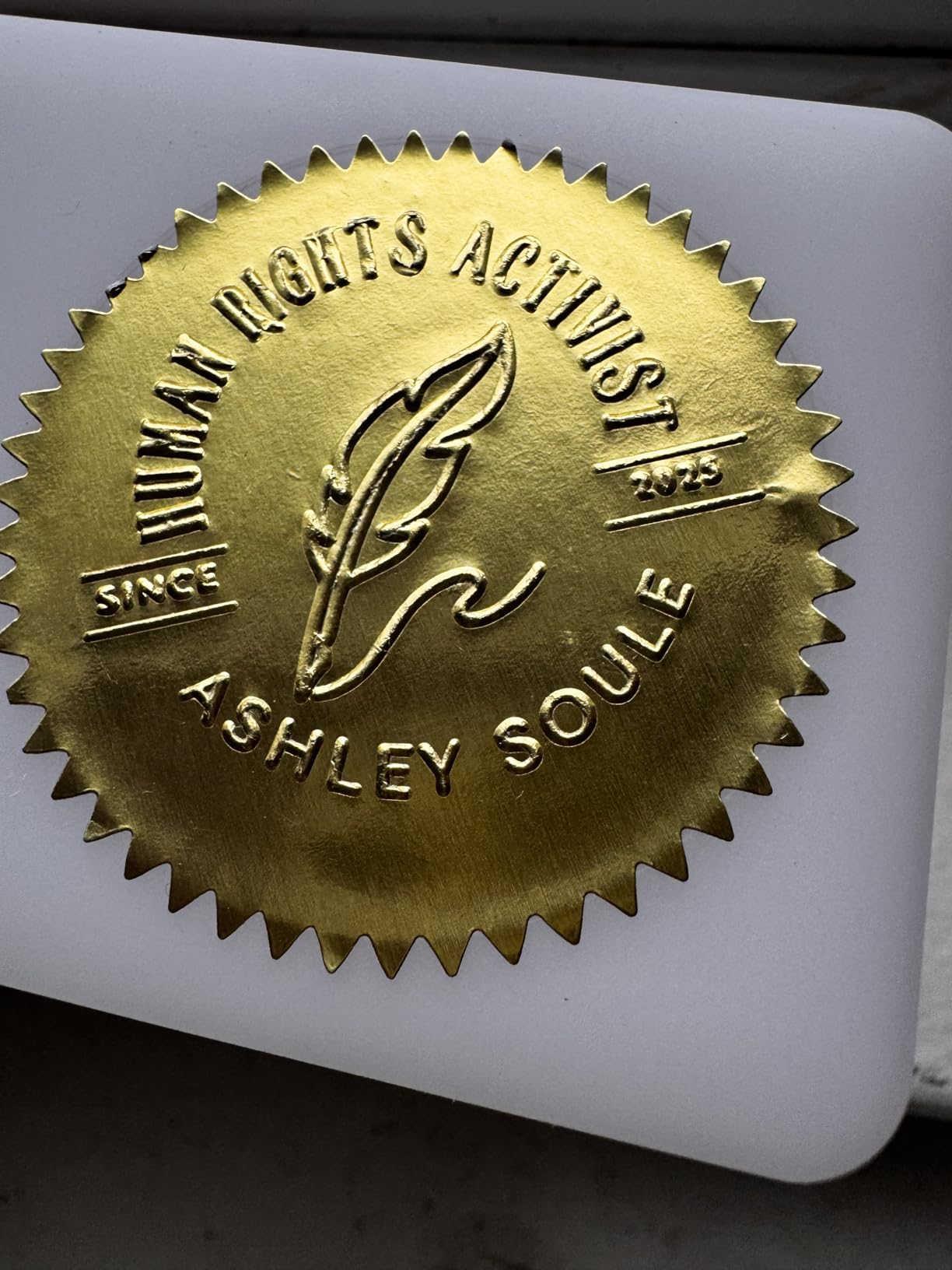STAMTECH Custom Logo Embosser Stamp - Heavy Steel Embosser Stamps Design Your Own Logo or Emblem Perfect for Weddings Libraries Book Embosser customer photo 1