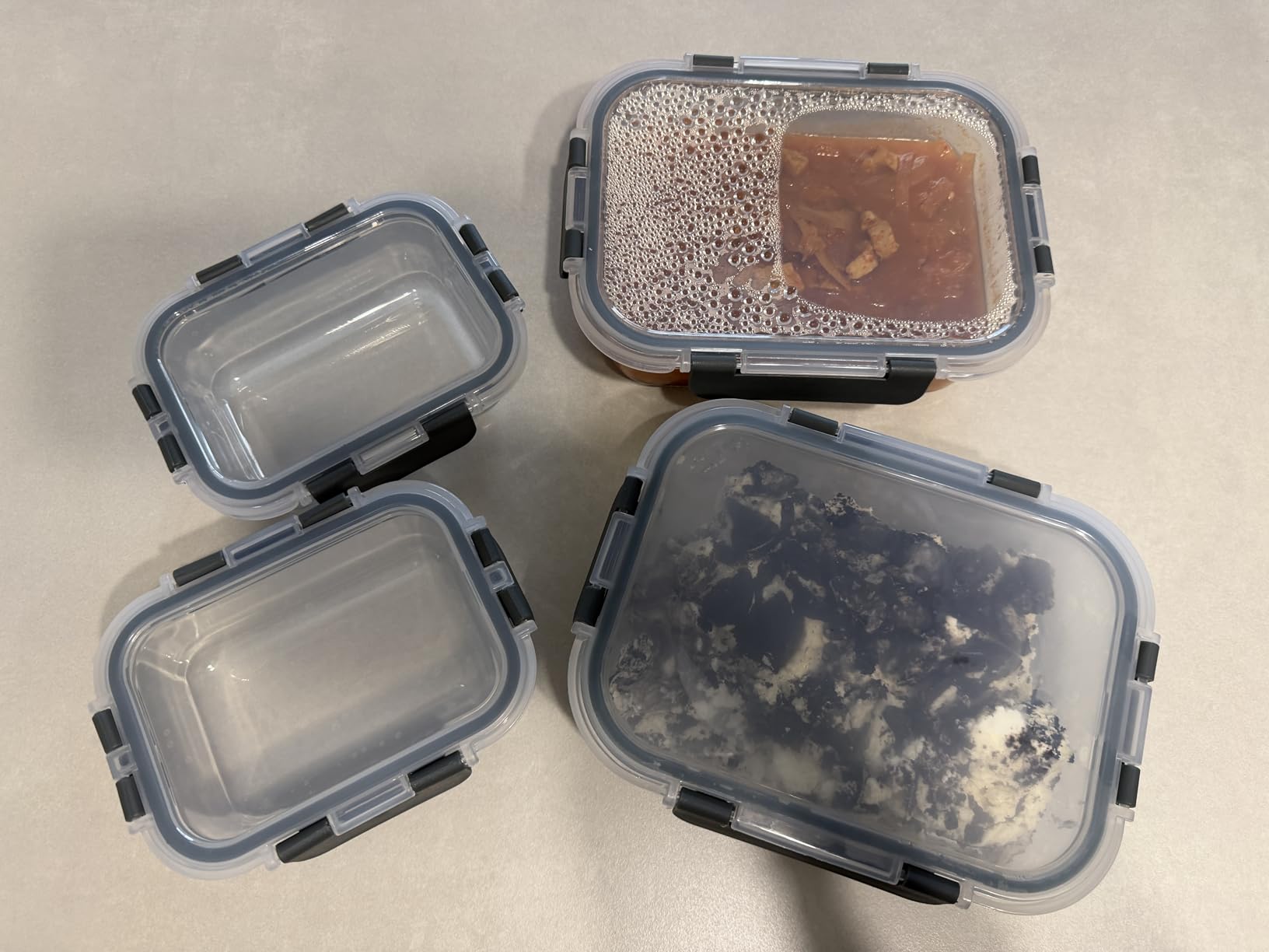 VERONES 10 Pack Glass Meal Prep Containers, Airtight Glass Lunch Containers, Stackable Glass Food Storage Containers Set with Lids,Exclusive of BPA,for Microwave, Oven, Freezer & Dishwasher,Grey customer photo 1