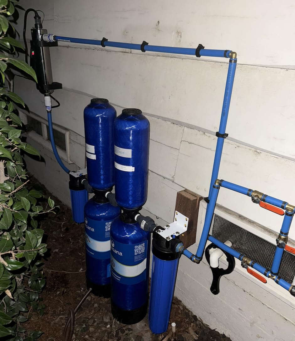 Aquasana Whole House Well Water Filter | 500K-Gallon | UV | WH-Well-CT-UVS | 5-Year Filter | 14.7 GPM | Carbon & KDF | Reduces Chlorine, Bacteria & Viruses | Salt-Free Scale Control | 5-Year Warranty customer photo 1