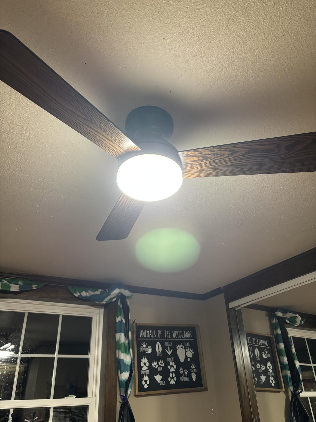 Amico 42 Inch Black Low Profile Ceiling Fans with Lights and Remote | Flush mount, 3-color dimmable light, quiet reversible DC motor, easy install, memory, timer, bedroom, covered outdoor areas customer photo 2
