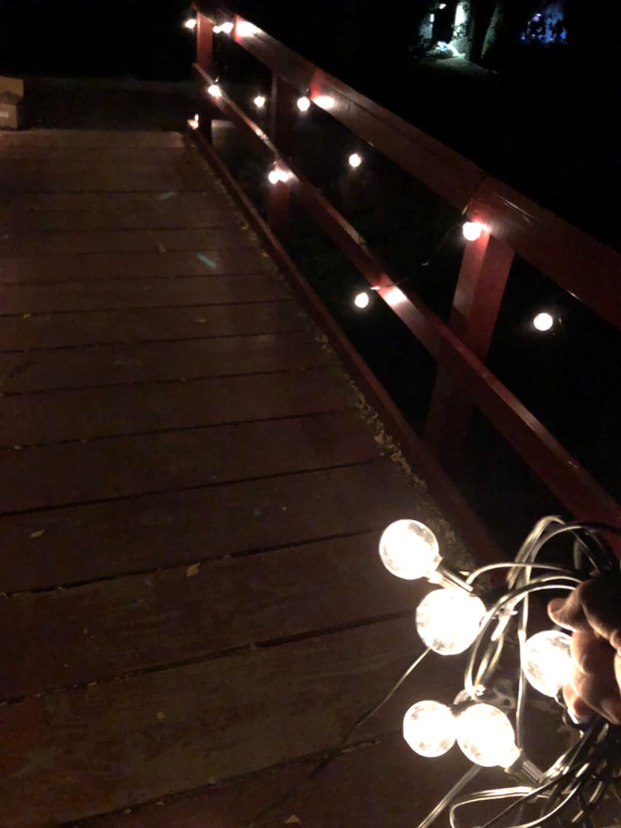 addlon 100FT Solar String Lights Outdoor with Remote, 54 LED Shatterproof Bulbs, Dimmable & Timable, 3 Light Modes, G40 Waterproof Solar String Lights for Outside Backyard Party Decor customer photo 2