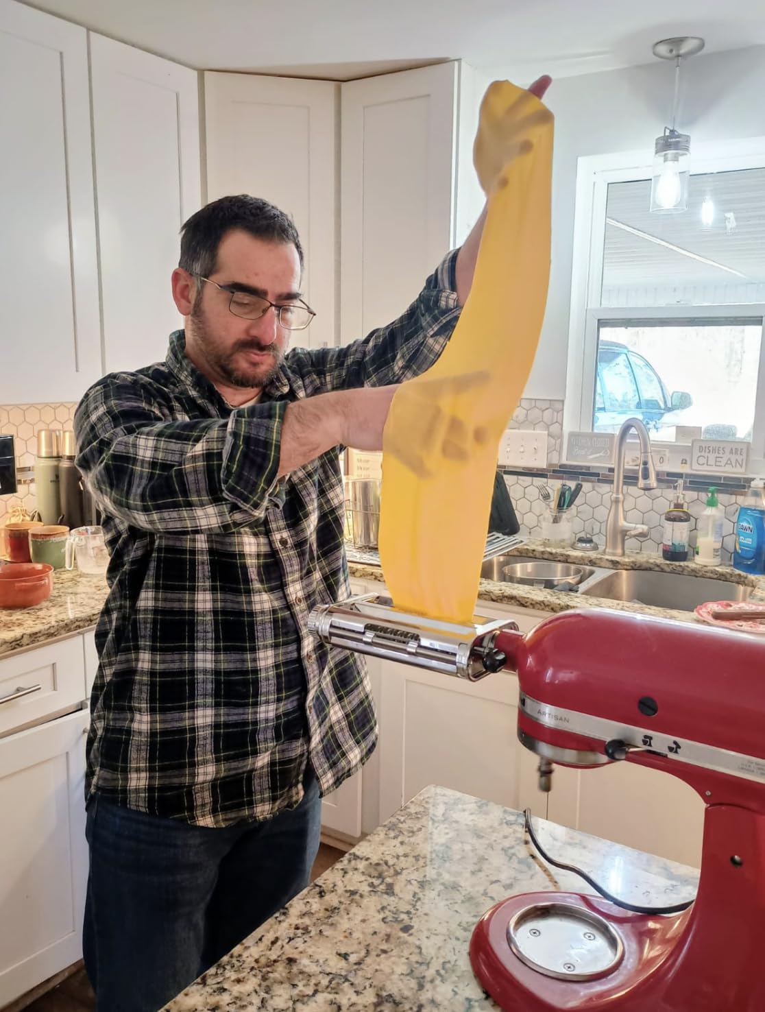 Pasta Maker Attachment for KitchenAid Stand Mixers, 3-in-1 Pasta Roller & Cutter Set with Spaghetti and Fettuccine Cutter Blades, Adjustable 8 Thickness Settings, Durable Metal Construction customer photo 1