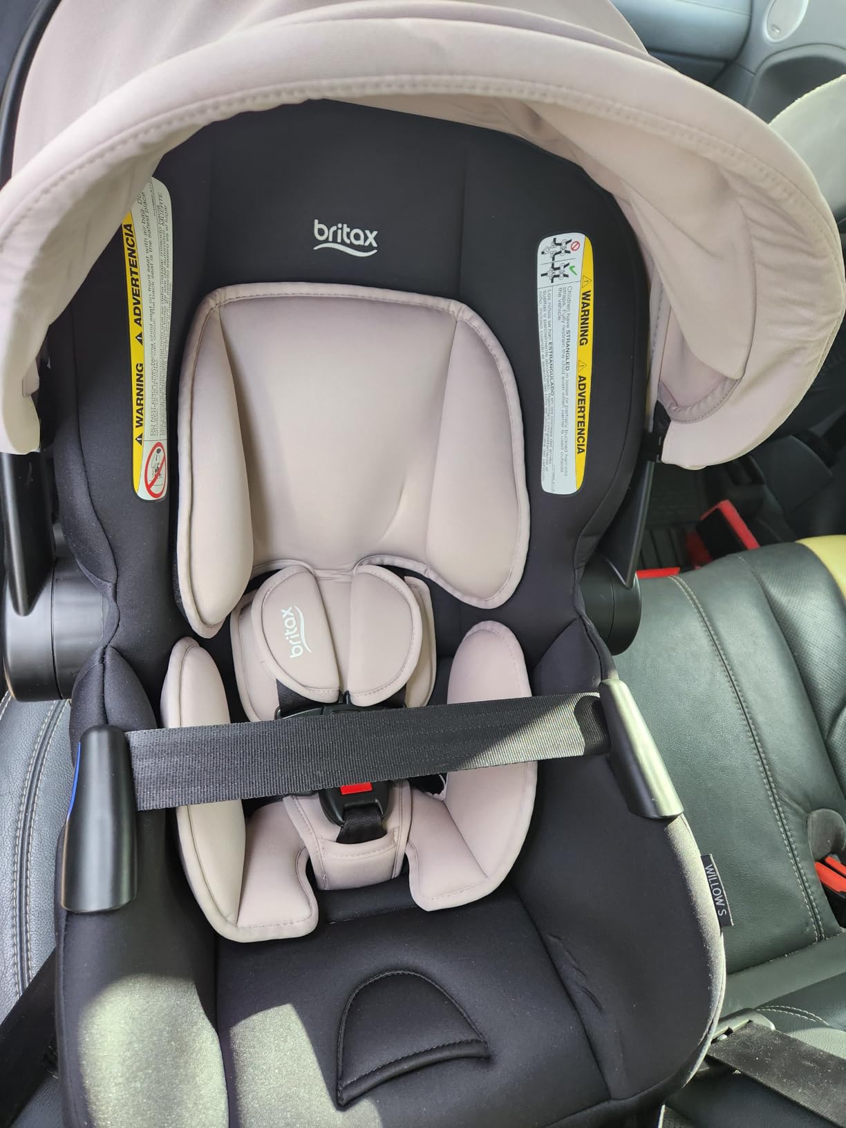 Britax Willow Brook S+ Travel System, Infant Car Seat Stroller Combo With Willow S Infant Car Seat, Alpine Base, and Brook+ Stroller; ClickTight Technology, SafeWash Insert and Cover - Sand Onyx customer photo 1