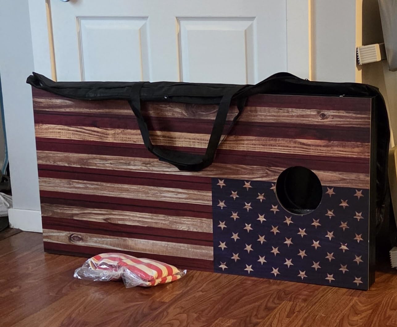 Cornhole Set, Regulation/Tailgate Size Cornhole Boards with 8 Bean Bags and Carrying Case, 4x2/3x2 Corn Hole Outdoor Game Toss Board for Adults Outside Activities customer photo 1
