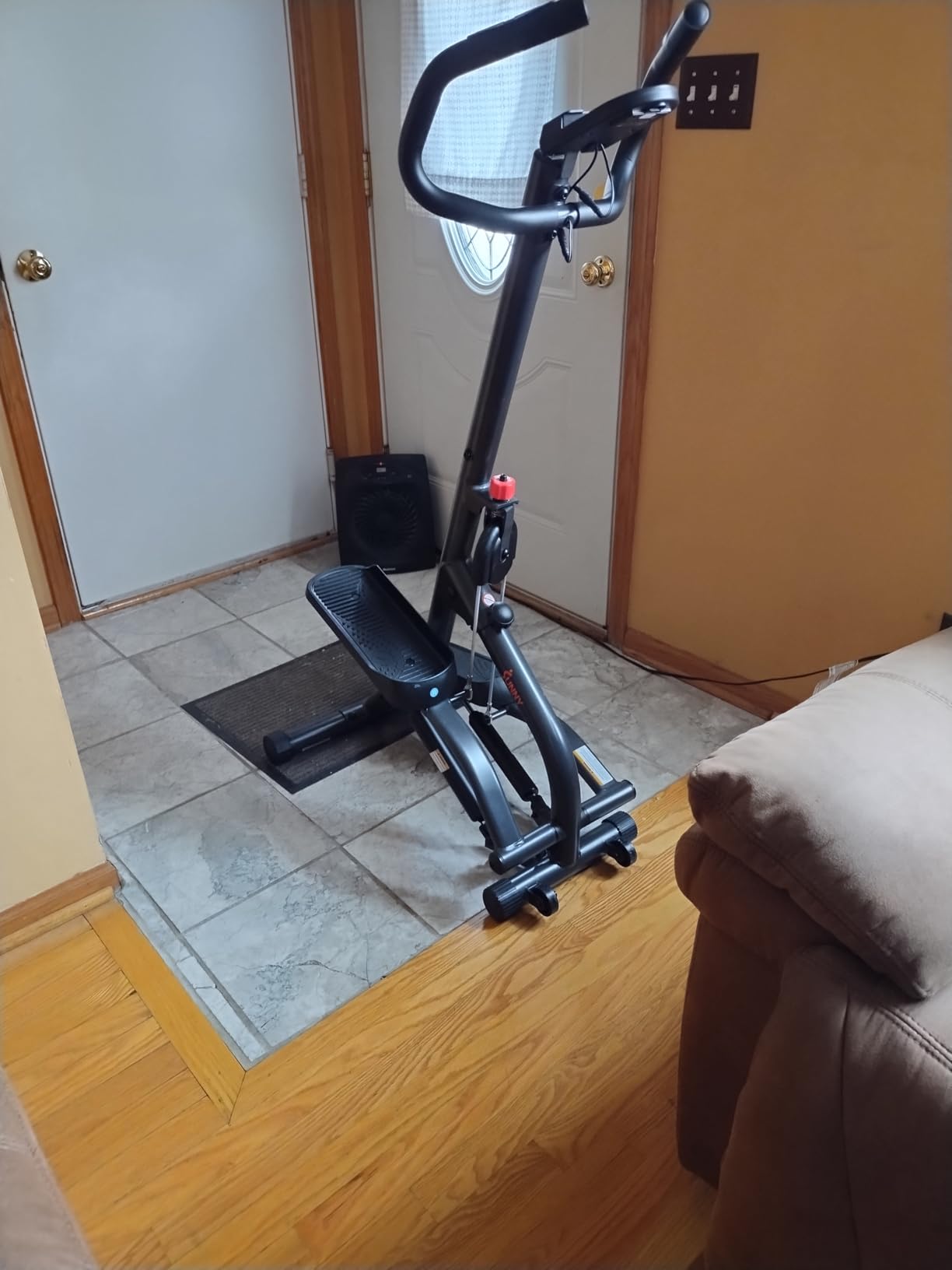 Sunny Health & Fitness Power Stepper | Folding Climbing Stepper, Adjustable Step Height, SunnyFit App, Hydraulic Resistance, Pulse Sensors, Device Holder customer photo 1